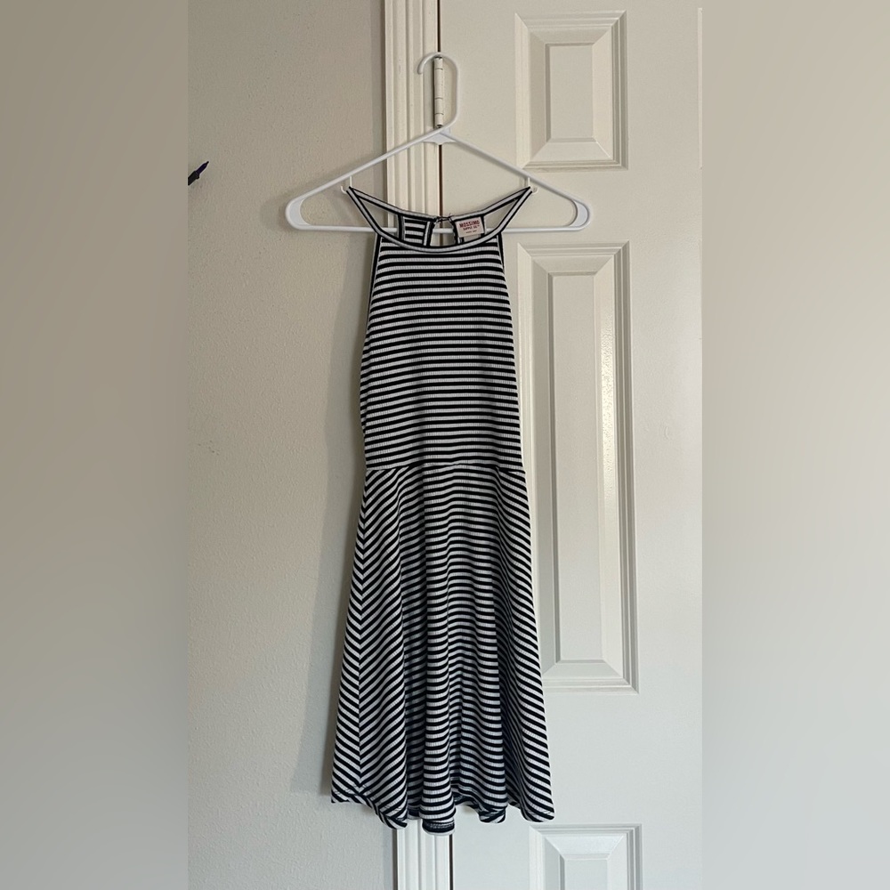 Black and White Halter Dress